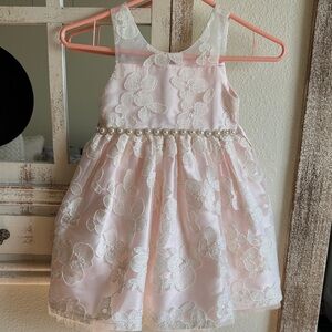 American Princess Pink Floral Lace Dress